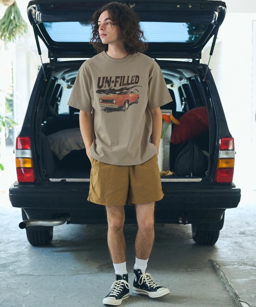 UN-FILLED(アンフィルド)の「mt9706- 90S CLASSIC CAR HEAVY WEIGHT T-SHIRT Tシャツ(Tシャツ/カットソー・メンズ・ホワイト/サンドベージュ・XL/M/L)」の6枚目の写真