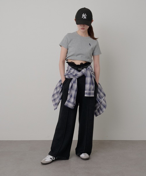 RAY CASSIN（レイカズン）の「オーバーサイズフード付きチェック/レースシャツ（シャツ/ブラウス・レディース・ブラック/ブラウン/ブルー/アイボリー/ブラック系その他2・FREE）」の21枚目の写真