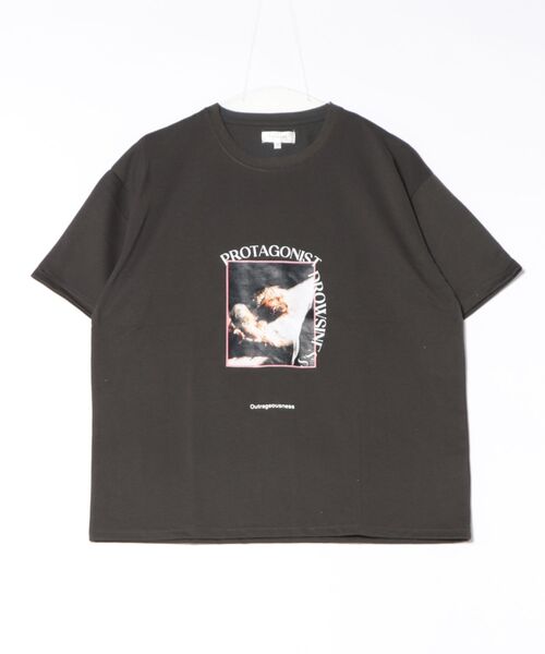 Chillfar（チルファー）の「デザインモチーフロゴTEE(M1)（Tシャツ/カットソー・レディース・ホワイト系2/ホワイト系1/キナリ/オートミール/ブルー/ピンク系2/ピンク系1/ネイビー系2/ネイビー系1/グレー系2/グレー系1/レッド系2/レッド系1・FREE）」の5枚目の写真