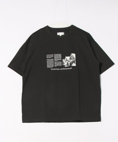 Chillfar（チルファー）の「デザインモチーフロゴTEE(M1)（Tシャツ/カットソー・レディース・ホワイト系2/ホワイト系1/キナリ/オートミール/ブルー/ピンク系2/ピンク系1/ネイビー系2/ネイビー系1/グレー系2/グレー系1/レッド系2/レッド系1・FREE）」の6枚目の写真