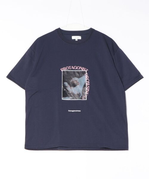 Chillfar（チルファー）の「デザインモチーフロゴTEE(M1)（Tシャツ/カットソー・レディース・ホワイト系2/ホワイト系1/キナリ/オートミール/ブルー/ピンク系2/ピンク系1/ネイビー系2/ネイビー系1/グレー系2/グレー系1/レッド系2/レッド系1・FREE）」の8枚目の写真