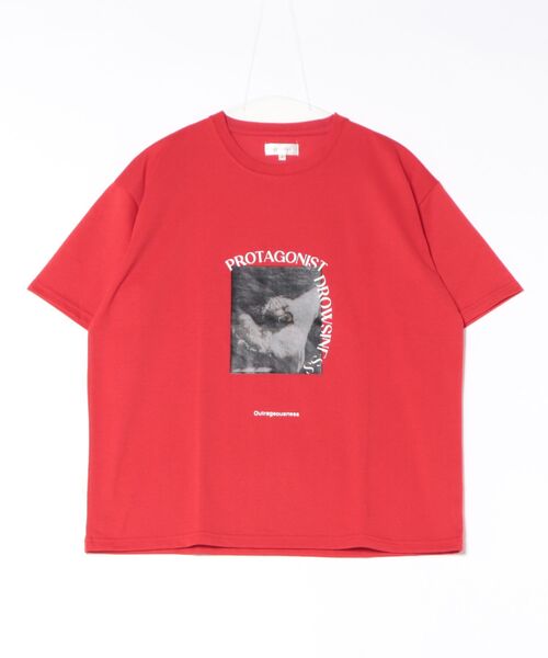 Chillfar（チルファー）の「デザインモチーフロゴTEE(M1)（Tシャツ/カットソー・レディース・ホワイト系2/ホワイト系1/キナリ/オートミール/ブルー/ピンク系2/ピンク系1/ネイビー系2/ネイビー系1/グレー系2/グレー系1/レッド系2/レッド系1・FREE）」の12枚目の写真