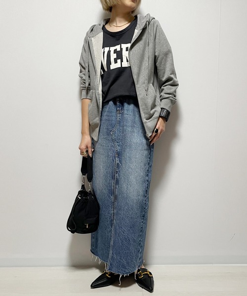 Fizz（フィズ）の「【Fizz/フィズ】　ジップアップフーディー（パーカー・レディース・アイボリー/ブラック/グレー/ネイビー・M/L）」の5枚目の写真