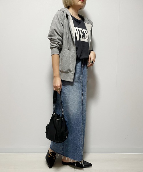 Fizz（フィズ）の「【Fizz/フィズ】　ジップアップフーディー（パーカー・レディース・アイボリー/ブラック/グレー/ネイビー・M/L）」の6枚目の写真