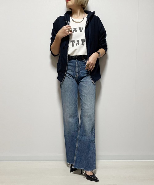 Fizz（フィズ）の「【Fizz/フィズ】　ジップアップフーディー（パーカー・レディース・アイボリー/ブラック/グレー/ネイビー・M/L）」の7枚目の写真