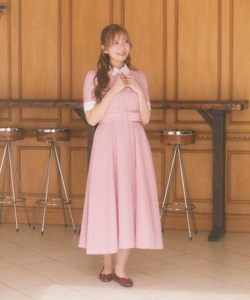 Areeam（アリーム）の「クレリックストライプワンピース（ワンピース・レディース・レッド・FREE）」の2枚目の写真