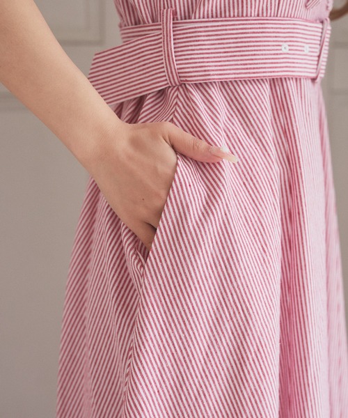 Areeam（アリーム）の「クレリックストライプワンピース（ワンピース・レディース・レッド・FREE）」の12枚目の写真