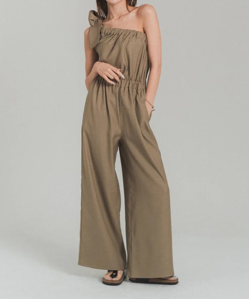 サロペット・オーバーオール・オールインワン RANCLIC one shoulder rompers セール】ワンショルダーロンパース（つなぎ/オールインワン