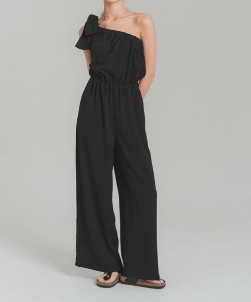 サロペット・オーバーオール・オールインワン RANCLIC one shoulder rompers セール】ワンショルダーロンパース（つなぎ/オールインワン