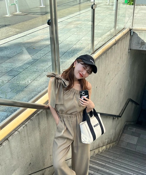 サロペット・オーバーオール・オールインワン RANCLIC one shoulder rompers セール】ワンショルダーロンパース（つなぎ/オールインワン
