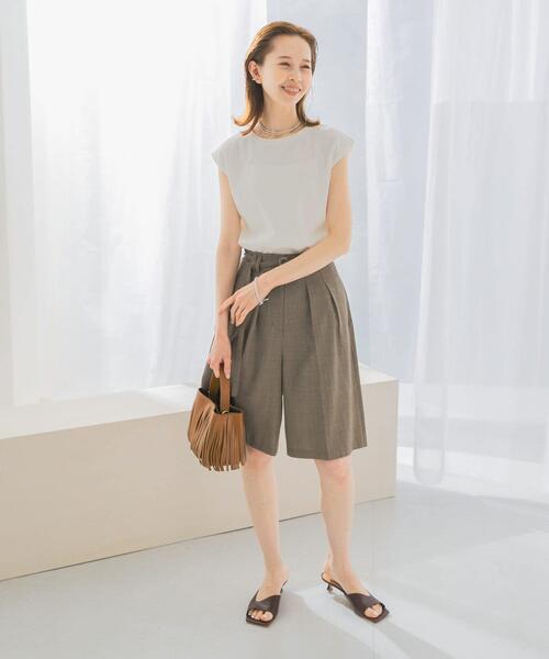 URBAN RESEARCH ROSSO WOMEN(アーバンリサーチ ロッソ)の「汗染防止フレンチリブTシャツ(Tシャツ/カットソー・レディース・オフホワイト/チャコールグレー/ブルー系その他/ベージュ系その他・FREE)」の11枚目の写真