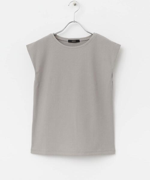 URBAN RESEARCH ROSSO WOMEN（アーバンリサーチ　ロッソ）の「汗染防止フレンチリブTシャツ（Tシャツ/カットソー・レディース・オフホワイト/チャコールグレー/ブルー系その他/ベージュ系その他・FREE）」の13枚目の写真