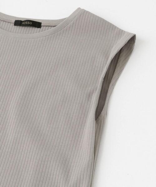 URBAN RESEARCH ROSSO WOMEN（アーバンリサーチ　ロッソ）の「汗染防止フレンチリブTシャツ（Tシャツ/カットソー・レディース・オフホワイト/チャコールグレー/ブルー系その他/ベージュ系その他・FREE）」の14枚目の写真