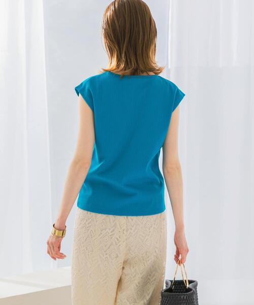 URBAN RESEARCH ROSSO WOMEN（アーバンリサーチ　ロッソ）の「汗染防止フレンチリブTシャツ（Tシャツ/カットソー・レディース・オフホワイト/チャコールグレー/ブルー系その他/ベージュ系その他・FREE）」の17枚目の写真