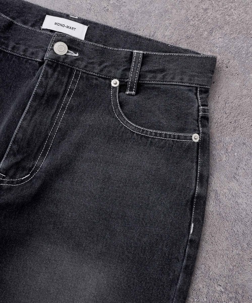 ヴィンテージオーバーダイ加工ワイドフレアデニムパンツ MONO-MART