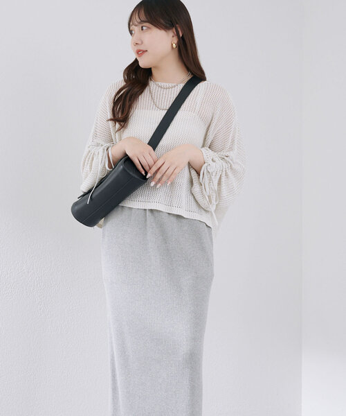 Another Branch olive des olive（アナザーブランチオリーブデオリーブ）の「メッシュドロストプルオーバー（ニット/セーター・レディース・ネイビー/ピンク/アイボリー/ミント/その他12/ブルー/ブラック系その他/グレイッシュベージュ・FREE）」の12枚目の写真