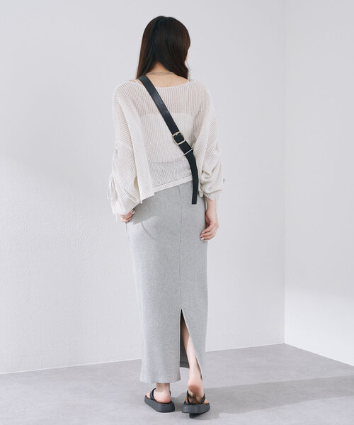 Another Branch olive des olive（アナザーブランチオリーブデオリーブ）の「メッシュドロストプルオーバー（ニット/セーター・レディース・ネイビー/ピンク/アイボリー/ミント/その他12/ブルー/ブラック系その他/グレイッシュベージュ・FREE）」の20枚目の写真