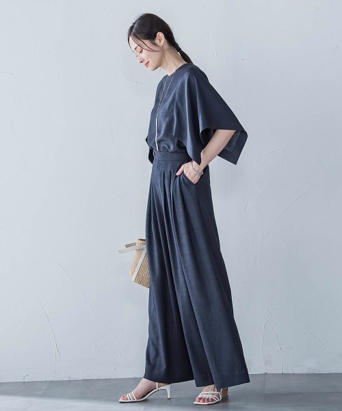 LAUTREAMONT(ロートレアモン)の「ハンカチーフスリーブブラウス≪セットアップ対応/洗濯機で洗える≫(シャツ/ブラウス・レディース・チャコールグレー/ベージュ/ピンク・9号)」の13枚目の写真