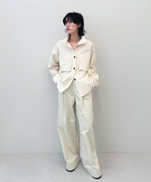 セール】Pocket Standcollar Shirts（シャツ/ブラウス）｜anuke