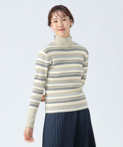 セール】マルチ ボーダー タートルニット（ニット/セーター）｜BEAMS