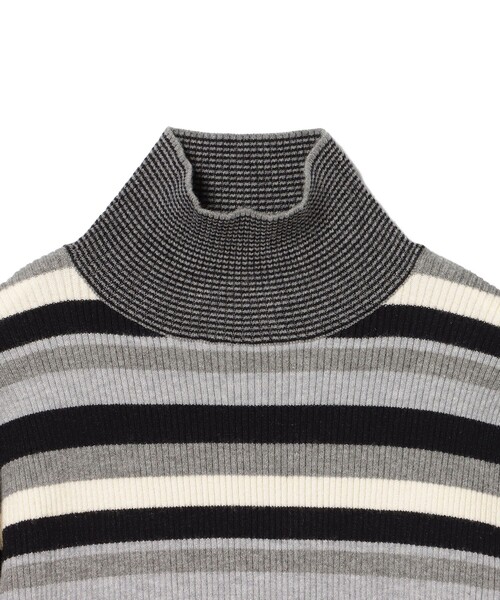 セール】マルチ ボーダー タートルニット（ニット/セーター）｜BEAMS
