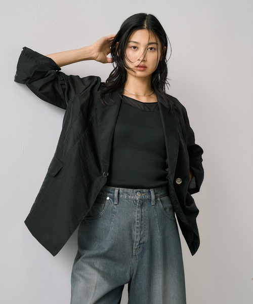 UNITEDTOKYO オーガンジージャケット ラウンドパーツオーガンジージャケット｜ウォッシャブル/防シワ