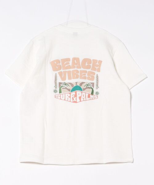 Kahiko(カヒコ)の「【Kahiko】SURF&Palms サニーメンズTシャツ(Tシャツ/カットソー・メンズ・ベージュ/ホワイト/ブルー/ブラック・FREE)」の2枚目の写真