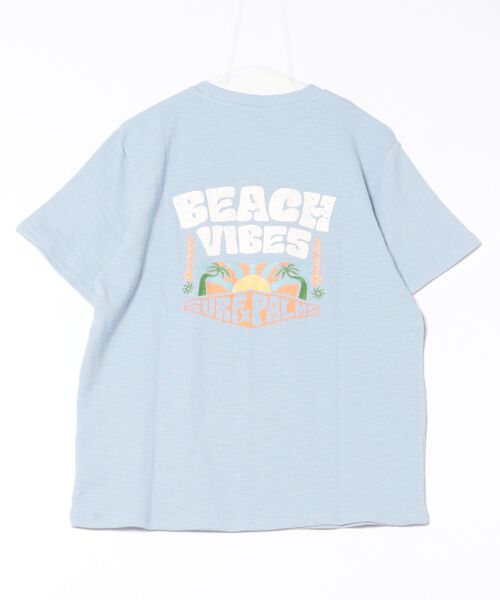 Kahiko(カヒコ)の「【Kahiko】SURF&Palms サニーメンズTシャツ(Tシャツ/カットソー・メンズ・ベージュ/ホワイト/ブルー/ブラック・FREE)」の4枚目の写真