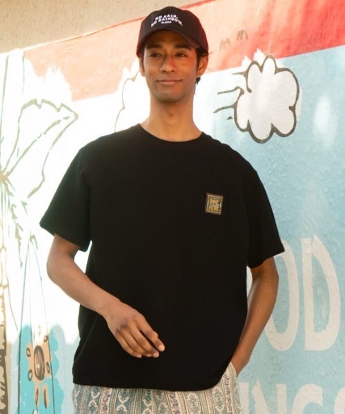 Kahiko(カヒコ)の「【Kahiko】SURF&Palms サニーメンズTシャツ(Tシャツ/カットソー・メンズ・ベージュ/ホワイト/ブルー/ブラック・FREE)」の9枚目の写真