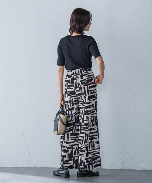 LAUTREAMONT（ロートレアモン）の「ペーパーヤーンリブニット≪手洗い可能≫（ニット/セーター・レディース・ブラック/ベージュ・9号）」の15枚目の写真