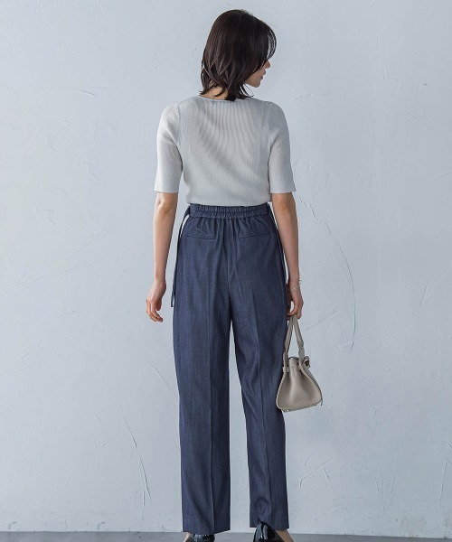 LAUTREAMONT（ロートレアモン）の「ペーパーヤーンリブニット≪手洗い可能≫（ニット/セーター・レディース・ブラック/ベージュ・9号）」の18枚目の写真