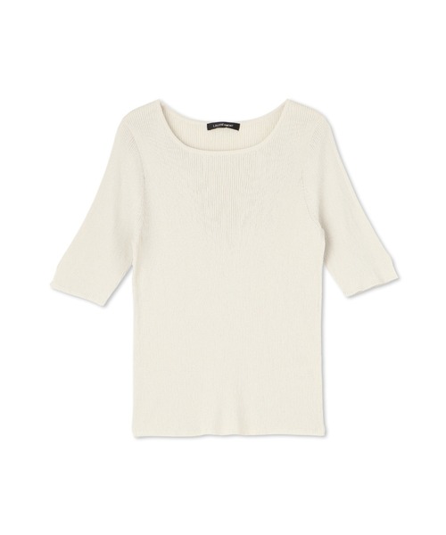 LAUTREAMONT（ロートレアモン）の「ペーパーヤーンリブニット≪手洗い可能≫（ニット/セーター・レディース・ブラック/ベージュ・9号）」の10枚目の写真