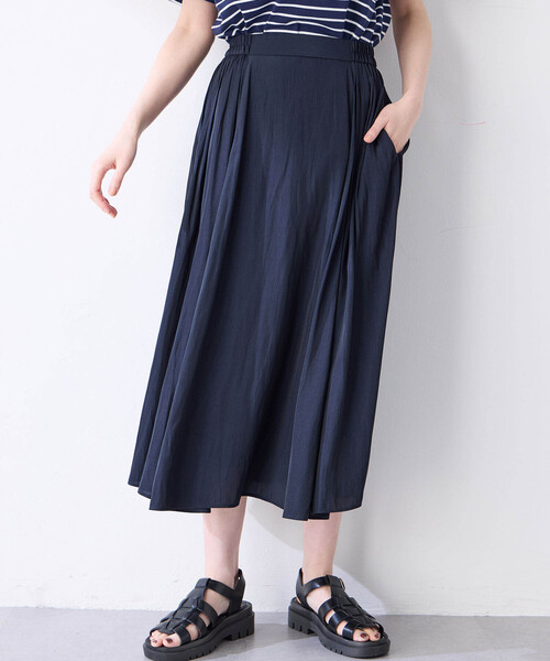 Petit Honfleur（プチオンフルール）の「フレアスカート（スカート・レディース・イエロー/ブルー/モカ/ネイビー・M/L）」の3枚目の写真