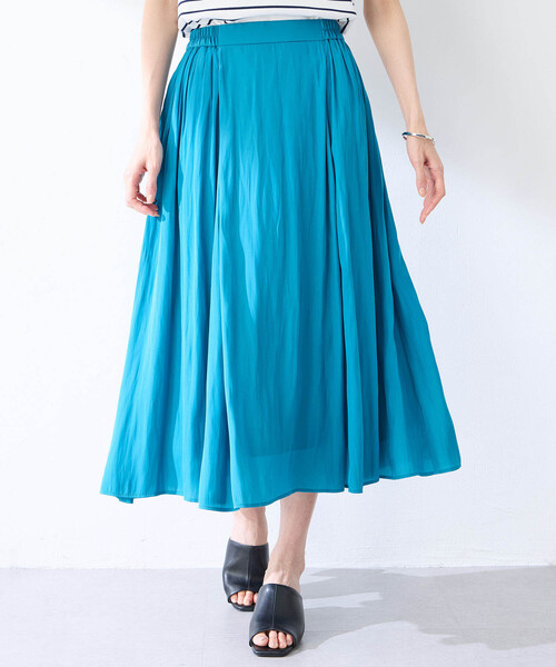 Petit Honfleur（プチオンフルール）の「フレアスカート（スカート・レディース・イエロー/ブルー/モカ/ネイビー・M/L）」の4枚目の写真