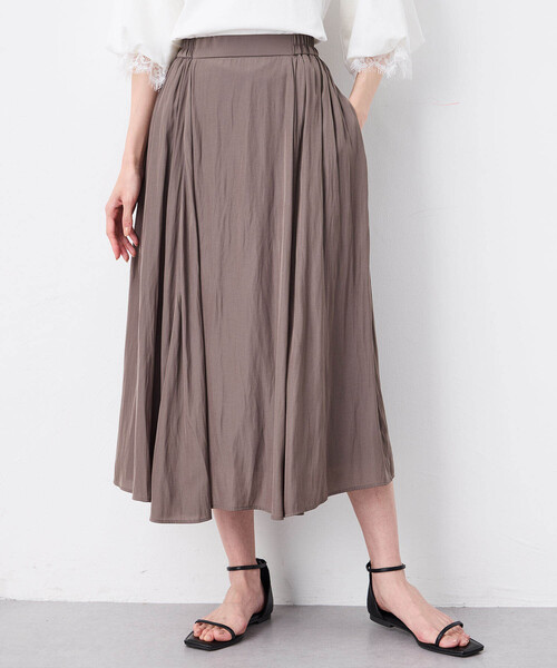 Petit Honfleur（プチオンフルール）の「フレアスカート（スカート・レディース・イエロー/ブルー/モカ/ネイビー・M/L）」の2枚目の写真