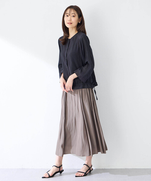 Petit Honfleur（プチオンフルール）の「フレアスカート（スカート・レディース・イエロー/ブルー/モカ/ネイビー・M/L）」の20枚目の写真