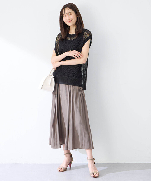 Petit Honfleur（プチオンフルール）の「フレアスカート（スカート・レディース・イエロー/ブルー/モカ/ネイビー・M/L）」の18枚目の写真