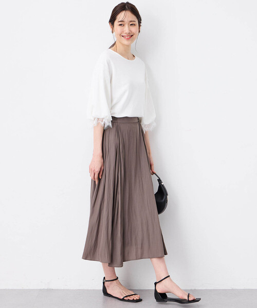 Petit Honfleur（プチオンフルール）の「フレアスカート（スカート・レディース・イエロー/ブルー/モカ/ネイビー・M/L）」の16枚目の写真