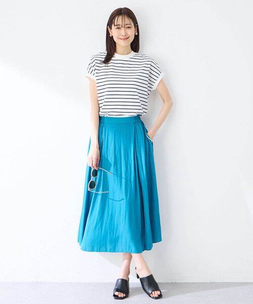 Petit Honfleur（プチオンフルール）の「フレアスカート（スカート・レディース・イエロー/ブルー/モカ/ネイビー・M/L）」の15枚目の写真