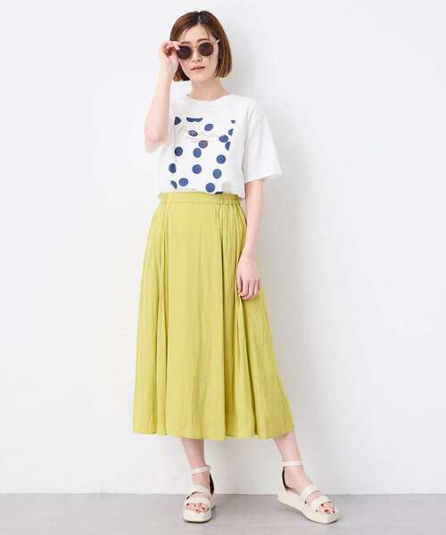Petit Honfleur（プチオンフルール）の「フレアスカート（スカート・レディース・イエロー/ブルー/モカ/ネイビー・M/L）」の14枚目の写真