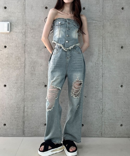 春夏　人気 ADORE セットアップ デニム スラブ 変形 ベーシック 完売 sugarhill】MODERN DENIM セットアップ / OHTANI / ADAM ET ROPÉ