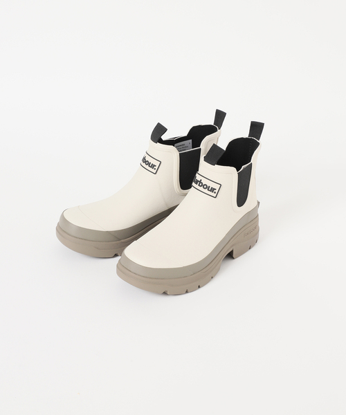 Barbour（バブアー）の「【BARBOUR/バブアー】nimbus chelsea welly：ショートブーツ（ブーツ・レディース・ブラック/アイボリー・22cm/23cm/24cm/25cm）」の4枚目の写真