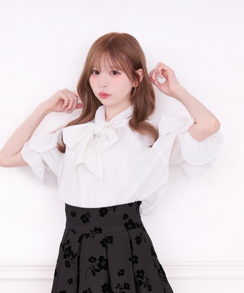 Myu ジグザグフリル2way ブラウス　フリル付きトップス 肩開きフリル2wayブラウス（シャツ/ブラウス）｜apres jour