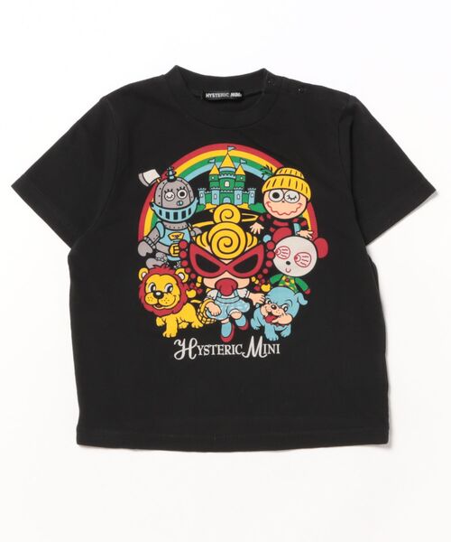 HYSTERIC MINI(ヒステリックミニ)の「OVER THE RAINBOW 半袖Tシャツ(Tシャツ/カットソー・キッズ・ブラック/ホワイト/ピンク・90)」の2枚目の写真
