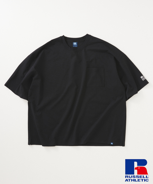 Russell Athletic（ラッセルアスレティック）の「吸水速乾 RUSSELL ATHLETIC 別注 Dri-Power(R) BIG Tシャツ（Tシャツ/カットソー・メンズ・チャコールグレー/ライトブルー/ブラック/ホワイト・SMALL/MEDIUM/LARGE）」の3枚目の写真