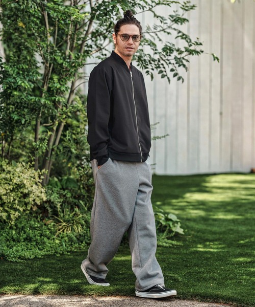 mp13786- Lining Boa Sweat Wide Straight Pants ワイドストレート