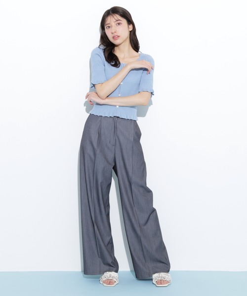 JILL by JILL STUART(ジルバイジルスチュアート)の「◇前後2way変形リブニット(ニット/セーター・レディース・ブルー/ホワイト/レッド・FREE)」の8枚目の写真