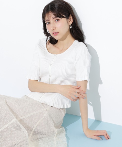 JILL by JILL STUART(ジルバイジルスチュアート)の「◇前後2way変形リブニット(ニット/セーター・レディース・ブルー/ホワイト/レッド・FREE)」の12枚目の写真