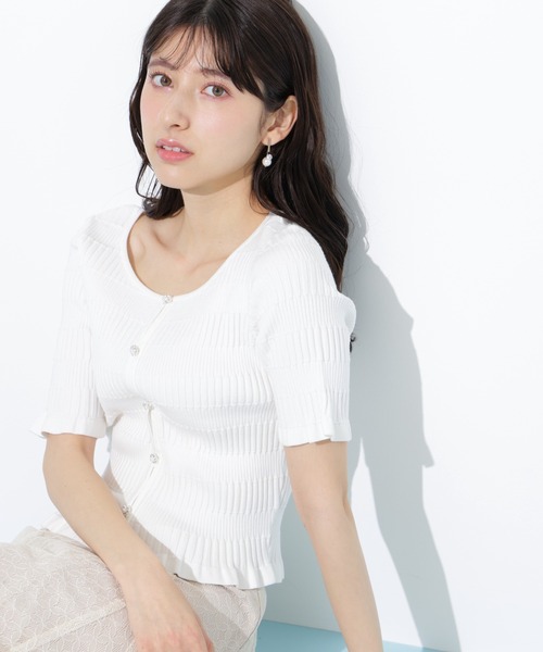 JILL by JILL STUART(ジルバイジルスチュアート)の「◇前後2way変形リブニット(ニット/セーター・レディース・ブルー/ホワイト/レッド・FREE)」の13枚目の写真