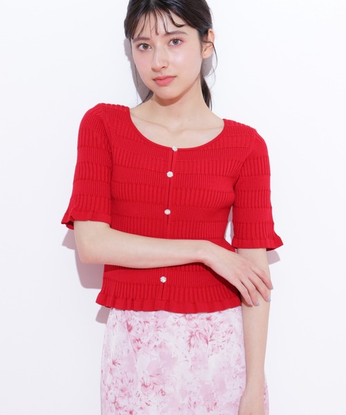 JILL by JILL STUART(ジルバイジルスチュアート)の「◇前後2way変形リブニット(ニット/セーター・レディース・ブルー/ホワイト/レッド・FREE)」の20枚目の写真